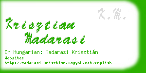 krisztian madarasi business card