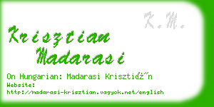 krisztian madarasi business card